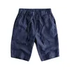 2020 Men Summer Fashion Japan Style Premium Linen Vintage Elastic Waist Striped Shorts Male Slim Daily Casual Classical Shorts T200422