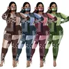 Damen-Langarm-Hosenanzug-Outfits, 2-teiliges Set, lässig, Übergröße, Sportanzug, Pullover + Leggings, Damenkleidung, Jogger-Sportanzug, KLW5149