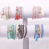 Boheemian Friendship armbanden armbanden voor vrouwen Boho Crystal kralen Tassel Charmel Bracelet Set Femme Pulseras Mujer Sieraden Gift1