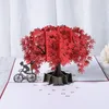 3D Anniversary Card/Pop Up Card Red Maple Handmade Gifts Couple Thinking of You Card Wedding Party Love Valentines Day Greeting Card YL0231