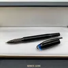 Nouveau stylo cadeau de luxe haute qualité bleu cristal haut stylo à bille roller fournitures scolaires de bureau écriture stylos plume lisses avec numéro de série