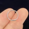 1 pc 8/10 / 12mm stål näsa ringar hoop brosk septum piercing tragus öra clip hoop rings läpp spiral öron näsa piercingar smycken klipp gåva