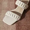 Sandels Sandalias De Tac￳n Grueso Tela C￡￱amo Para Mujer Zapatos Punta Cuadrada Zapatillas Informales Alto 5cm 220303