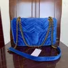 Top Quality Fashion Women Shoulder Bags Classic Gold Chain 26cm Velvet Bag Heart Style Woman Handbag Tote Bag Messenger Purse Handbags
