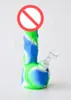 8 Polegadas O pênis masculino Tubo de Silicone Bong de Água Com downstem LIBERAÇÃO Para Fumar Silicone Dab Rigs Unbreakable Oil Rig Bongs