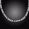 925 Sterling Silver 6mm 8mm Chain Sideways Necklace Man Woman Senior Luxury Jewelry Statement Necklace2690