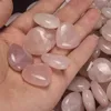 Cristal de guérison naturel Rose Quartz amour coeur pierre d'inquiétude Chakra Reiki équilibrage pour bricolage artisanat 1 "décor à la maison JK2101KD