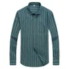 Beige tröjor för män koreanska kläder odefinierad hajuku stripe skjorta klänning skjorta män kläder kemise shirt checkaffärs g0105