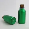 Perfume amostra tubos essenciais óleo e líquido frasco recarregável tinta vazia recipiente verde 20ml com tampas de alumínio x500