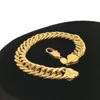 Orecchini Collana Bella catena d'oro spessa Set Giallo riempito robusto tipo pesante Accessori per bracciali da uomo Set di gioielli12671718