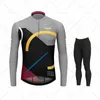 Set da corsa 2022 Raphaful Maglia da ciclismo a maniche lunghe Set da bici 19D Pantaloni con bretelle Kit Primavera Abbigliamento ad asciugatura rapida MTB Uniforme Roupa Ciclismo