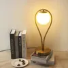 Nordic BrassTable Lamp Round Glass Ball Bedroom Lighting Living Room Study Room Office Reading Desk Light LED G9 Bulb 5W EU