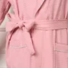 Bath Robe Waffle Men 100% Cotton Summer Longsleeve Mens Sweat Evaporatera par badrockar El Spa Robes Dressing Gown 201109