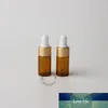 Darmowa Wysyłka 50 sztuk / partia 3 ml Bursztynowy szklany butelka kroplomierza Brown Wyświetlacz Fiolki Kosmetyczne Mini Perfumy Essential Oil Słoik