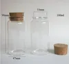 360 x 100 ml bottiglia di vetro vuota con tappo in sughero in legno barattolo con tappo usato per conservare contenitori artigianali