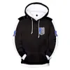 2 till 14 år barn hoodie Anime Attack on Titan Shingeki no Kyojin 3d hoodies sweatshirt pojkar flickor Jacka kappa barnkläder X1227