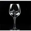 Verres à vin rouge - Verre en cristal de titane au plomb Elegance Original Shark Verre à vin rouge avec requin à l'intérieur de la verrerie à longue tige Nh0266d