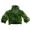 Outdoor Hunting Bird Watching Jungle Leaf Camouflage Ghillie Suits Light CS Shooting Training Breathable Tops Pants Set Clothing 201211