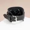 Bracciale con ciondoli in pelle intrecciata retrò unisex, polsino largo regolabile per regalo di gioielli da uomo e donna