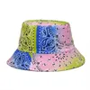 2021 Letni wiadro kapelusze Drukuj Składany Rybak Kapelusz Kobieta Soft Beach Sun Fisherman Cap Moda Moda Kobieta Panama Bucket Hat G220311