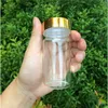 24 Stück 50 ml, 80 ml, 100 ml, 150 ml Klarglas-Vorratsflaschen mit goldenem Deckel, leere Lebensmittelgläser