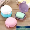 Macaron Color Bathroom Soap Case Dish Home Shower Travel Hiking Soap Holder Container PP Portable Soap Box with Lid Seal