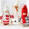 Jul Santa Claus Pendant Snowman Scarf Hat Tree Decorations Söt Angel Doll Girl Pendant Ornaments Xmas Star Dock Gift för barn