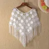 الأوشحة تغطية UPS Lace Hook Hollow Hollow Out Shawle Capelet Crochet Cortsl