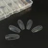 100pcs ballerina naglar Tips Konstgjorda falska falska naglar DIY Coffin Nails Tips för Nail Art Nail Tool Package med låda