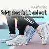 Трудовая обувь мужчины и женщины антисмиссифицируют антипунктуру для дышащей легкая стальная стальная крышка для рабочей ботинки безопасности y200915