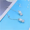 Свиная люстра Hongee Long Hanging Drop Servrings Charm Boucles d'oreilles Natural Freshwater Pearl 925 Серебряное годовщина серебря