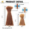 Mänskligt hår dreadlocks Handhåriga HairExtensions Svart Brun Blond Färg 8 10 12 tum 10st / Bundle 10bundar mycket