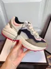 Rhyton Beige Men Shoes Top Trainers 620185 99WF0 4371 Vintage Luxury Chaussures Ladies Designer Sneakers Size 35-45