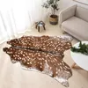 Moda Hot Faux Deer Implantado Tapete De Veludo Imitação de Couro Tapetes De Couro Animal Skins Forma Natural Tapetes De Decoração Tapetes 201225