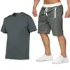 새로운 패션 Sportsuit와 티 셔츠 세트 남성 T 셔츠 반바지 + 짧은 바지 남성 여름 운동복 남성 캐주얼 브랜드 티 셔츠 크기 S-2XL의 WE
