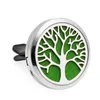 Butterfly Tree of Life Essential Oil Bil Perfume Diffuser Locket Vent Clip Pendant Magnetisk Slumpmässig Skicka 10 sts oljekuddar som gåva