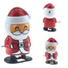 Härlig julplast Windup Toys Santa Claus Snowman Clockwork Toys Children Jump Gift Cartoon Characters Christmas Presents VT175204398