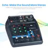 Professional 4 Channels Audio Mixer DJ Sound Mixing Console External Sound Card for Computer Audio Interface 48V Phantom Power1