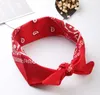Neue Mode Hip Hop 100 % Baumwolle Bandana Square Schal 55 cm x 55 cm Schwarz Rot Paisley Stirnband gedruckt Für