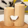 Wooden Tea Light Candle Holder Creative Heart Hollowed-out Candlestick Romantic Table Decoration For Home Birthday Party Wedding HHC2892