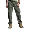 Men's Multi-Pockets Military Cargo Pants Army Fight Assault Tactical Combat Long Trousers Casual Straight Cotton Work Trouser LJ201007
