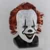 Joker Pennywise Mask Stephen King It Chapter Two 2 Horror Cosplay Latex Masks Helmet Clown Halloween Party Costume Prop 201026