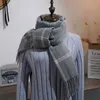 Hot Sale-2020 New Winter woman Wool plaid Scarf Female big size European and American StripesSimple Chequered Shawl Neck