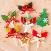 Christmas cake decoration accessories grass circle leaves old man cedar plug-in dessert table supplies