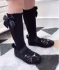 Chaussettes bébé filles chaussettes hautes princesse avec nœuds fille mignonne chaussette bébé coton Long Tube arc rayures chaussettes enfants 3 paires/6 pièces