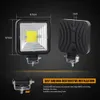 Fari a LED portatili da lavoro a LED da 3 "per fuoristrada 4WD SUV UTV 4x4 camion Pickup Flood Driving Lamp 12V 24V bianco 6000K