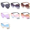 New Special Rimless CatEyes Sexy Women Sunglasses Novelty Big Onepiece Lenses With Fulgurous Bars Side Fashion Lady Eyewear7658076