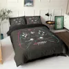 ゲームパッドの寝具セットクイーンサイズの布団カバークリエイティブブラックの掛け布団ベッドカバーセットハウスデクエットベッドクロテ2/3 PCS C0223