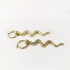 Aro Huggie Peri'sBox largo serpiente pequeños pendientes círculo geométrico para mujer declaración Vintage 2021 joyería de moda1