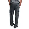 Herrbyxor Män 2021 Lastfickor Sweat Casual Loose Byxor Solid Färg Soft For Sports Pantalones Hombre